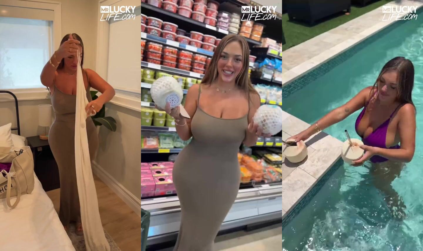 Relaxing Poolside with Alanna Pow and Her Stunning Curves