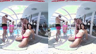Summer Pool Party: An Unforgettable Virtual Reality Experience with Stunning Babes!