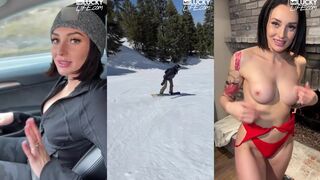 Charming Charlotte Sins Enjoys a Winter Adventure in the Stunning Alps!