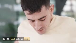 Two Busty Beauties Compete for Attention in an Oiled-Up Threesome!