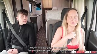 Busty Van Driver Jennifer Mendez Gives a Mysterious Stranger a Wild Ride in Her Camper Van!