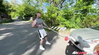 BangVan - Watch This Muscled Strongman Show Off His Skills with a Car and More!
