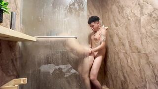 Unexpected Shower Encounter: Roommate Joins Me for a Steamy Bath Adventure!