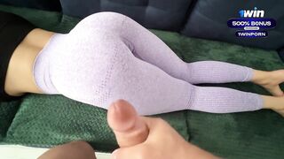 Stepmom CandyLuxxx Unwinds in Tight Leggings: A Relaxing Moment with a Surprising Twist