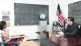Naughty Student Teases Her Teacher for a Fun Classroom Encounter!