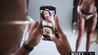 Stunning Hotwife Lola Riley Enjoys an Intense Experience While Hubby Captures Every Moment