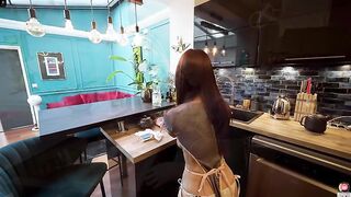 Emiri Momota's Seductive Encounter: POV Kitchen Role Play with Your Sexy Maid