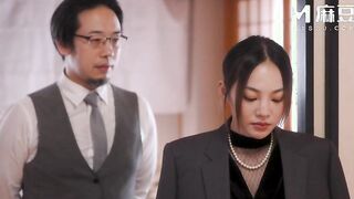 The older brother comforts the grieving widow with his cock in a passionate role play scene.