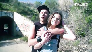 Evelina Darling and Nikolas Enjoy Wild Outdoor Sex in Abandoned Building