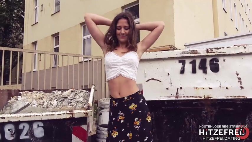 Hot Teen Babe Enjoys Public Sex in the City - Outdoor Blowjob and Hardcore Action