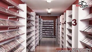 German Milf Enjoys Rough Sex with Customers in Adult Video Store
