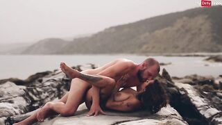 Sensual Beach Encounter with German Amateur Couple Enjoying Outdoor Passion