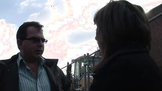 German Casting Adventure with a Hot Brunette in Public Reality Scene
