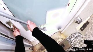 Casting Couch Encounter: Brunette Teen Gets Fucked by Fake Agent in Public POV