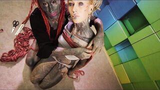 Anuskatzz and Lily Lu's Shibari Masterclass: Learn Bondage Techniques with Petite Blondes
