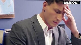 Luisa Seduces Her Worker in an Office Affair - Hardcore Role Play with Deepthroat Action