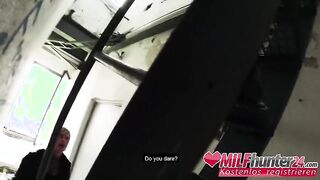 Hot POV Sex with 2 Milfs in an Abandoned Building