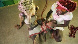 Learn Shibari with a Frog Tie Tutorial Featuring a Tattooed Blonde in a Bondage Workshop