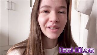 EmmiHill's Solo Mirror Play: German Teen Explores Pleasure with Toys and Dildos