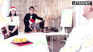 Conny Dachs and Lilli Vanilli's Office Christmas Orgy with the Boss