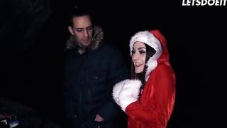 Lullu Gun Picks Up Amateur Guys For Hard Christmas Sex - LETSDOEIT