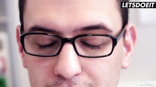 Nina Vegas Seduces Nerd with Big Tits and Rough Sex - Kinky Blowjob and Cumshot Action