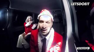 Miss Claus Lullu Gun Fucks Lucky Santa In The Backseat - LETSDOEIT