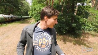 Lullu Gun Has Crazy Fun Outdoors In The Bushes - AMATEUR EURO
