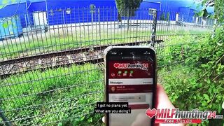 Sarah Kay gets boned in a Berlin park! MILFHUNTING24