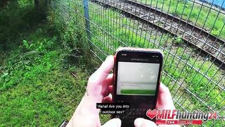 Sarah Kay gets boned in a Berlin park! MILFHUNTING24