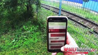 Sarah Kay gets boned in a Berlin park! MILFHUNTING24