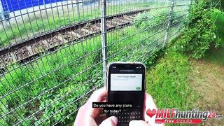 Sarah Kay gets boned in a Berlin park! MILFHUNTING24