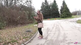 GERMAN SCOUT - Anal Casting Sex for Freckled Big Butt and Boobs Maid Cora Love
