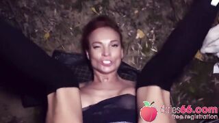 Awesome PUBLIC FUCK with Kessie Shy behind Berlin billboard! Dates66