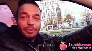 Awesome PUBLIC FUCK with Kessie Shy behind Berlin billboard! Dates66