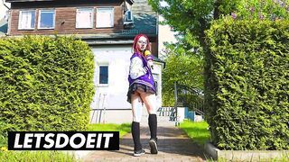 Alternative German Reporter Jezzicat Gets Banged By Mature Man - LETSDOEIT