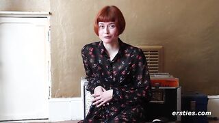 Hot Redhead's First Solo Experience - Sensual Masturbation with Tattoos and Panty Fetish