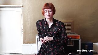 Ersties - Hot Redhead Films Her First Solo Video