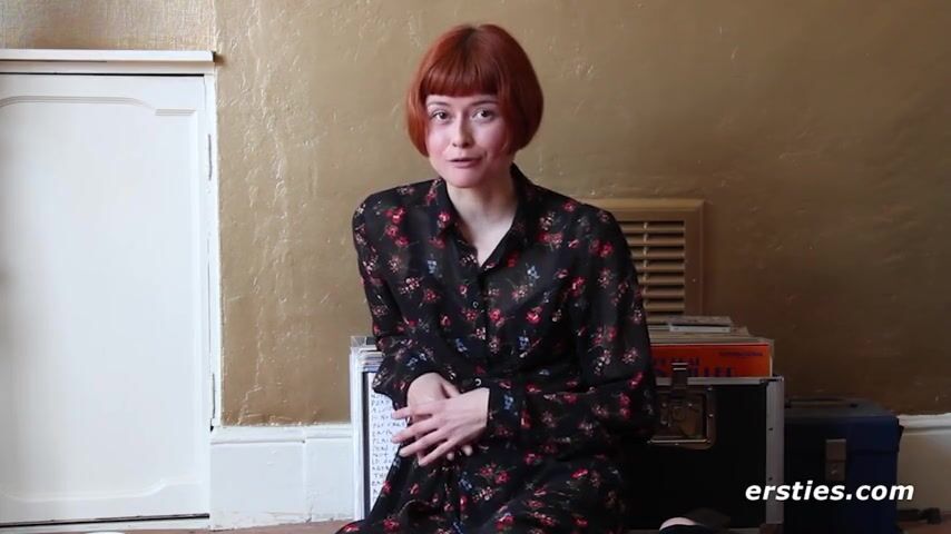 Ersties - Hot Redhead Films Her First Solo Video