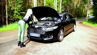 The fucking car breakdown | German Blonde Gets Destroyed Hardcore and Fucked in the Ass! DAYNIA