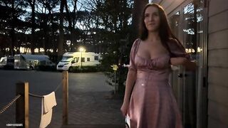 Hot brunette cheats on her boyfriend with her camping neighbor