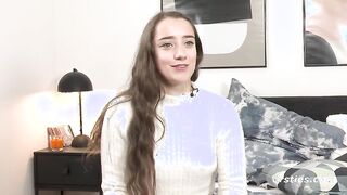 Adorable Medea masturbates with a huge