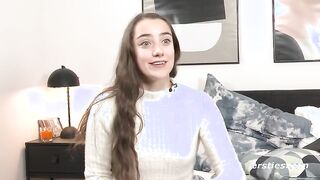 Adorable Medea masturbates with a huge