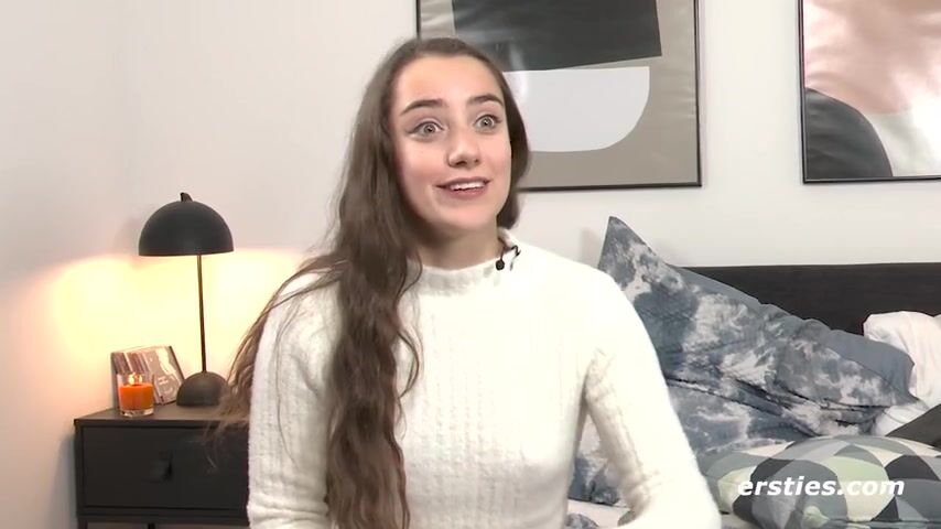 Adorable Medea masturbates with a huge