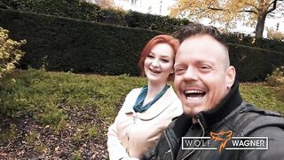 British Brunette-Babe Zara DuRose likes swallowing German dicks anytime! WolfWagnerCom