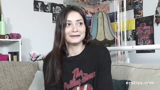 Sexy Brunette Babe Uses a Magic Wand for Solo Pleasure and Masturbation Fun
