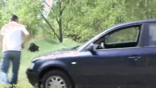 Rough Public Sex in Nature with a Teen - Hardcore Outdoor Blowjob and Cumshot Scene