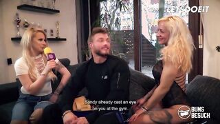 Fit XXX Sandy Fucks Horny Fan After Interview - LETSDOEIT