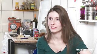 Brunette Beauty Explores Pleasure in Berlin with Vibrating Dildo and Solo Fun