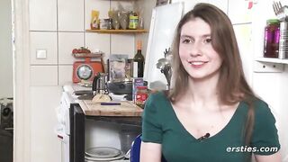 Brunette Beauty Explores Pleasure in Berlin with Vibrating Dildo and Solo Fun